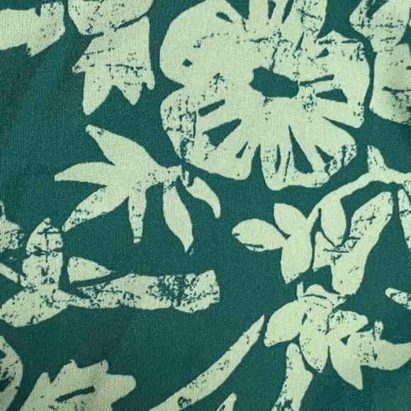 Rip Skirt Hawaii Adjustable Wrap Skirt Lightweight Green Tropical Print Size S - Picture 3 of 8